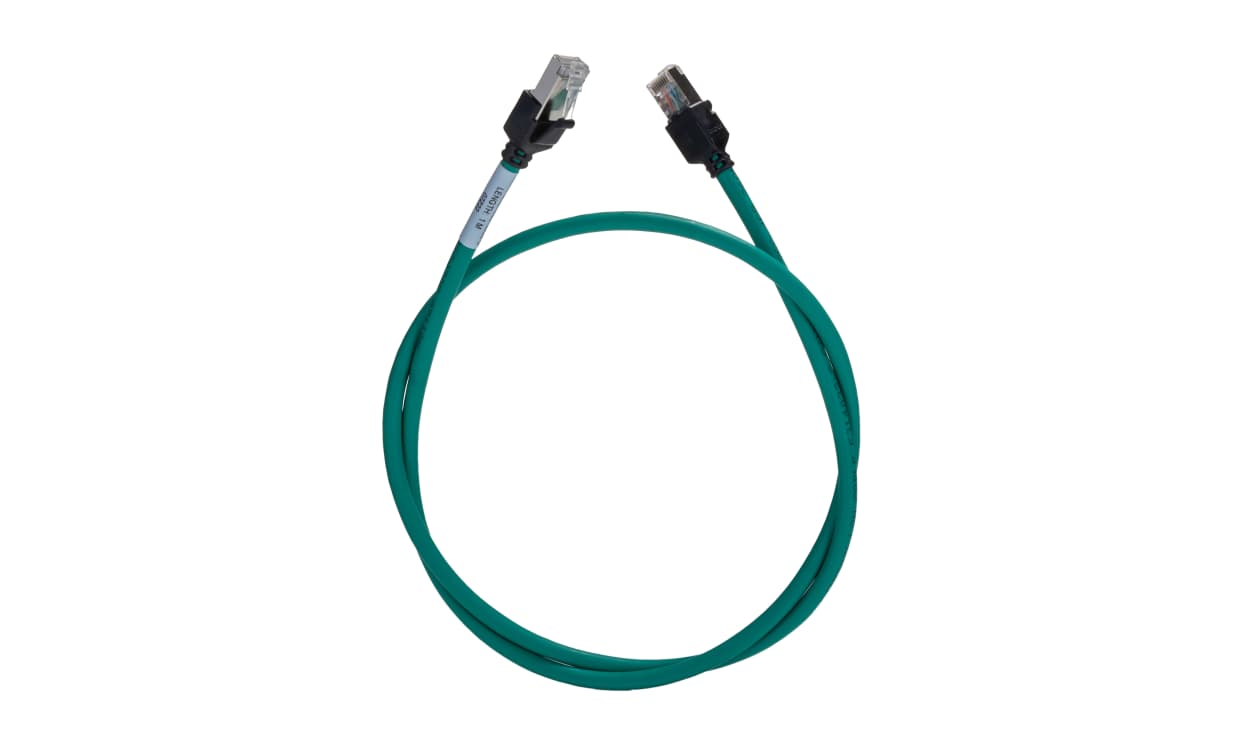 Omron XS6W-6LSZH8SS100CM-G, XS6W, 1m Cat6a, Green RJ45 to Male RJ45 Male, Terminated LSZH Sheath