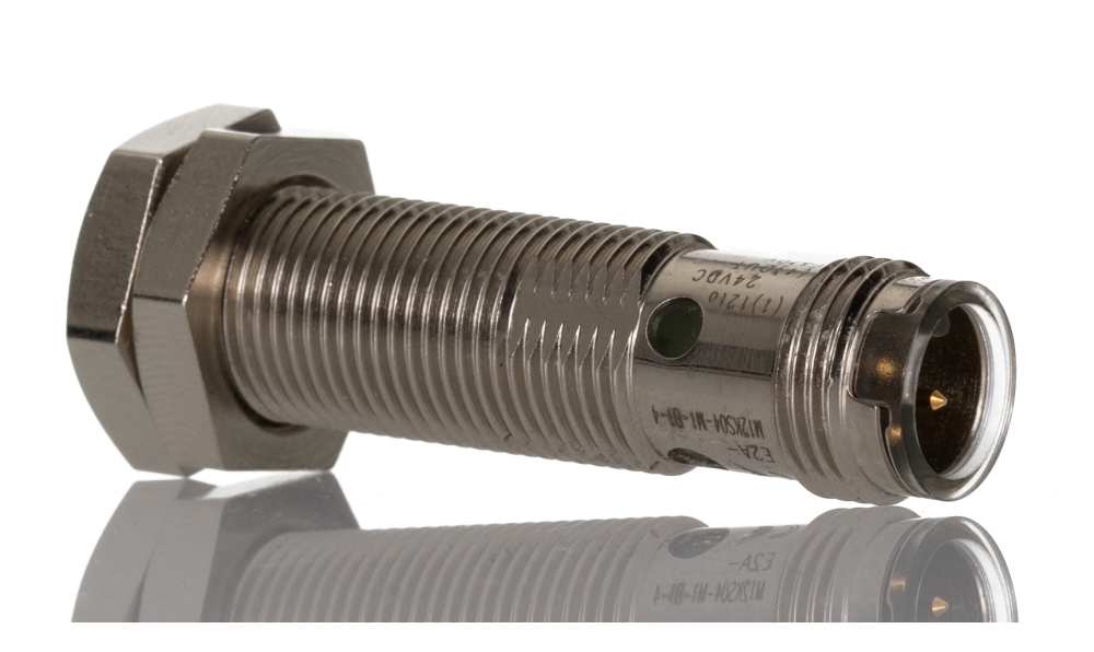 Omron E2A-M12KS04-M1-B1-4, Inductive Threaded Barrel Proximity Sensor, M12, 4 mm Detection, PNP NO, 12 → 24 V dc