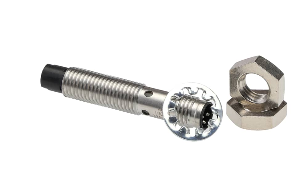 Omron E2B-S08KN02-MC-B1, Inductive Threaded Barrel Proximity Sensor, M8, 2 mm Detection, PNP NO, 10 → 30 V dc