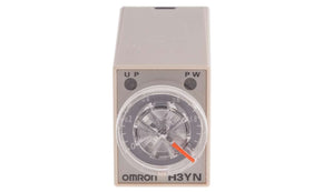 Omron H3YN-21 AC24, H3YN Series DIN Rail, Panel Mount Timer Relay, 24V ac, 2-Contact, 0.1 min → 10h