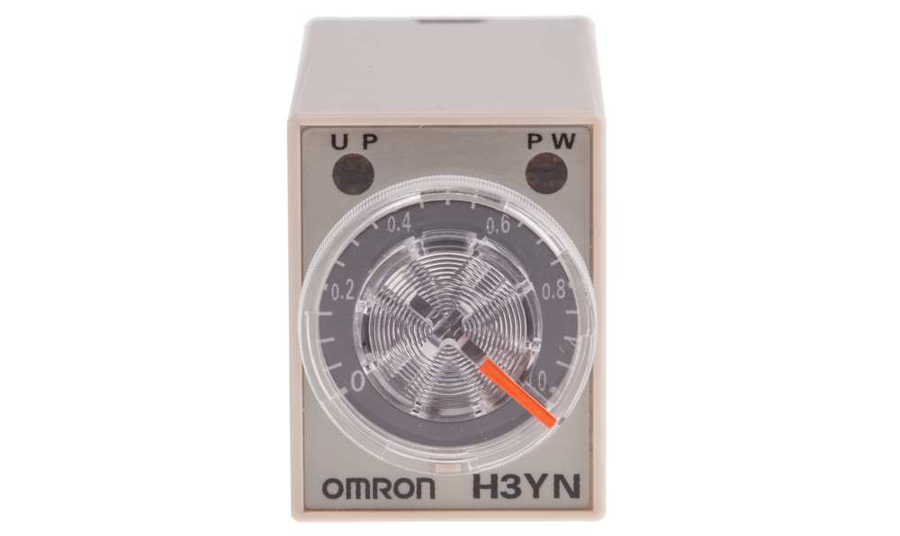 Omron H3YN-4 AC24, H3YN Series DIN Rail, Panel Mount Timer Relay, 24V ac, 4-Contact, 0.1 s → 10min