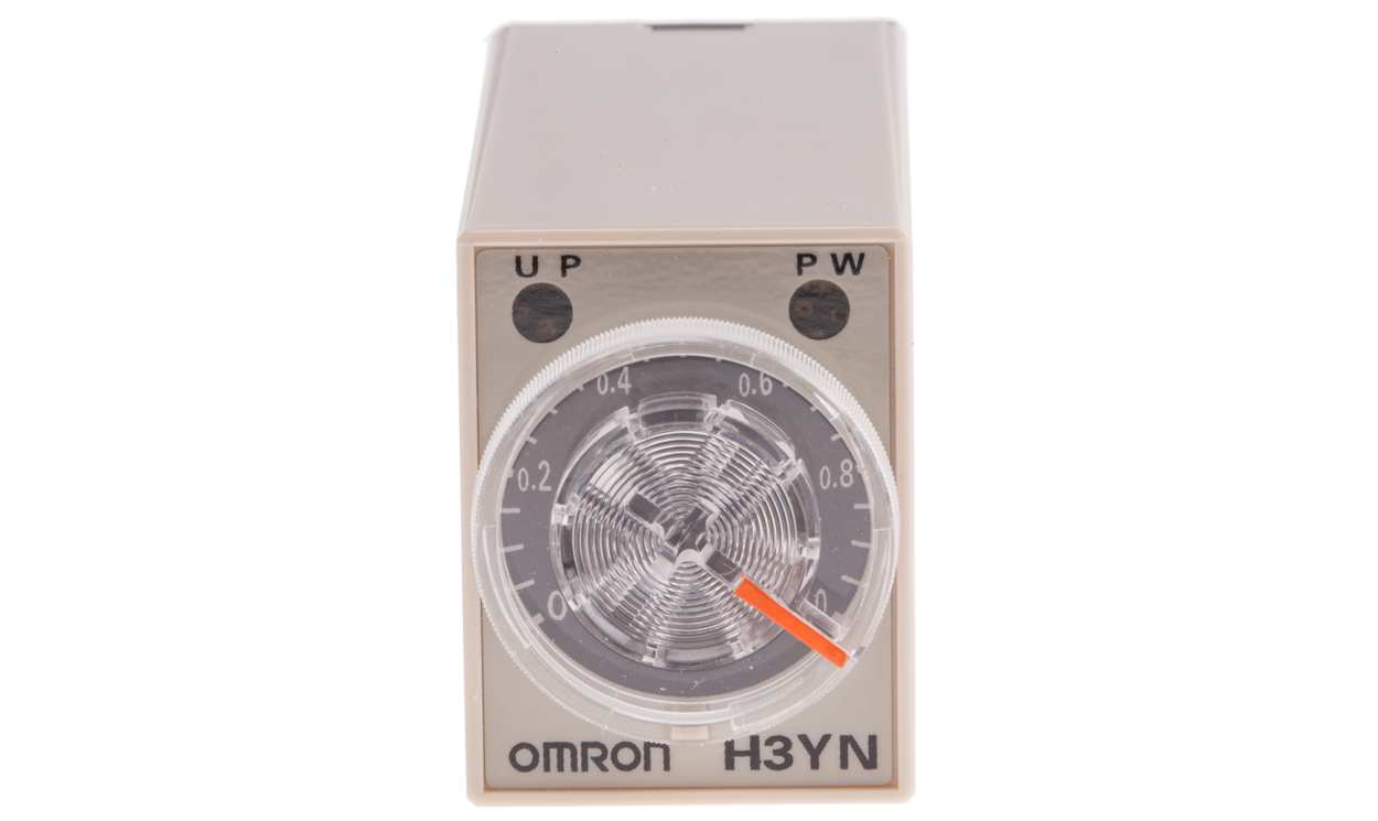 Omron H3YN-41 DC24, H3YN Series DIN Rail, Panel Mount Timer Relay, 24V dc, 4-Contact, 0.1 min → 10h - generaltechuae