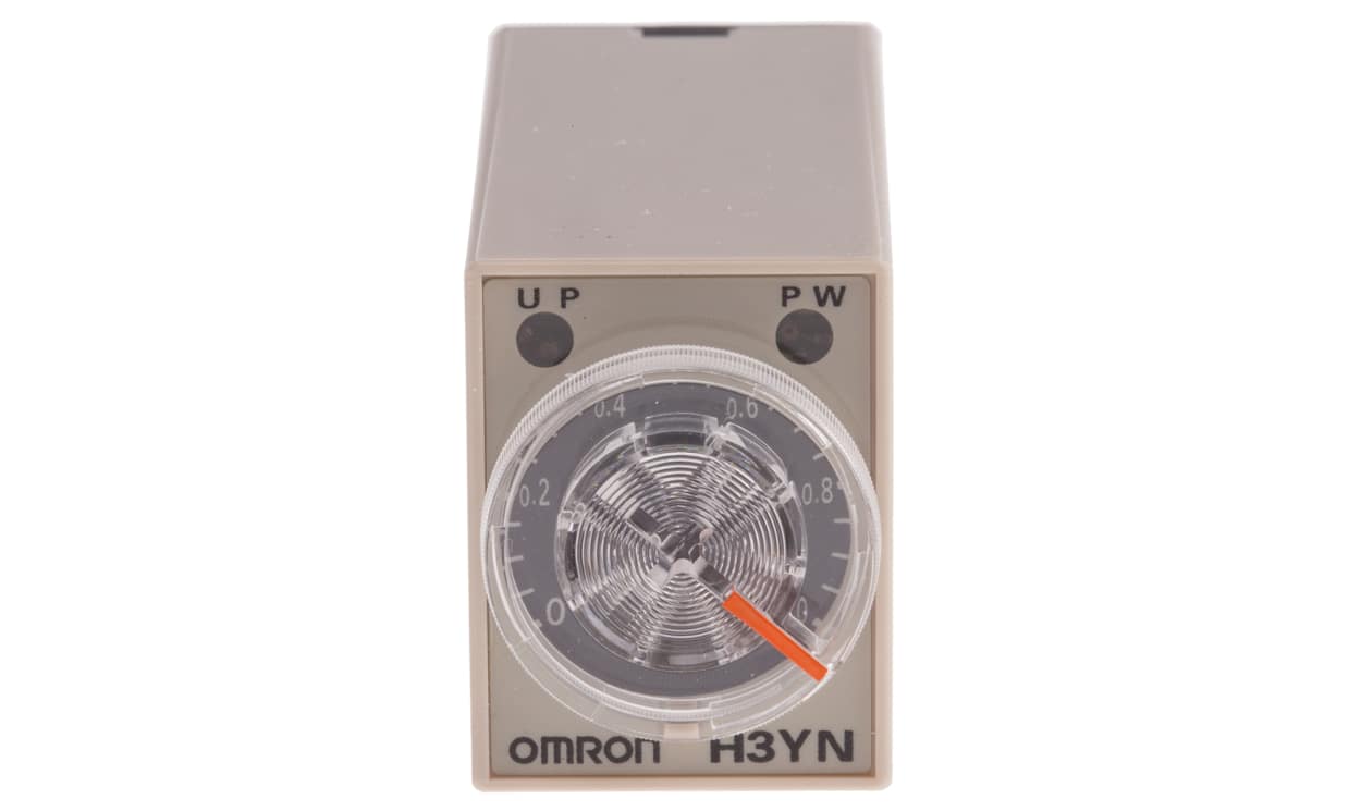 Omron H3YN-41 AC200-230, H3YN Series DIN Rail, Panel Mount Timer Relay, 200 → 230V ac, 4-Contact, 0.1 min → 10h - generaltechuae