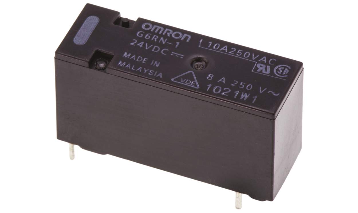 Omron G6RN-1 DC24, PCB Mount Power Relay, 24V dc Coil, 8A Switching Current, SPDT - generaltechuae