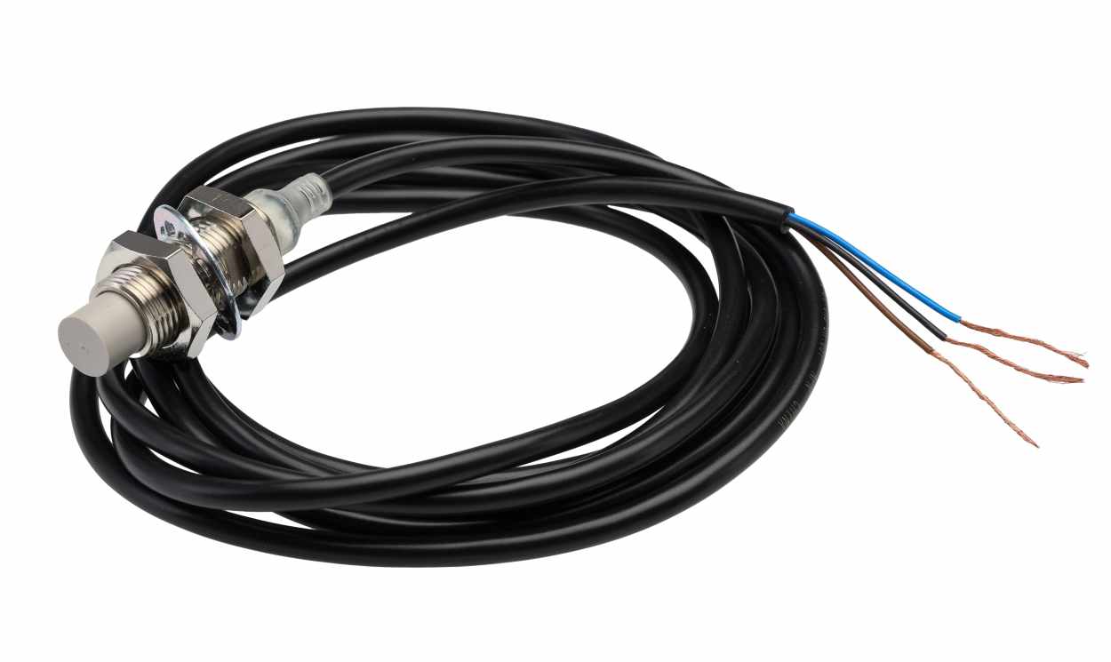 Omron E2E-X8MC112 2M, Inductive Threaded Barrel Proximity Sensor, M12, 8 mm Detection, NPN NO, 10 → 30 V dc - generaltechuae