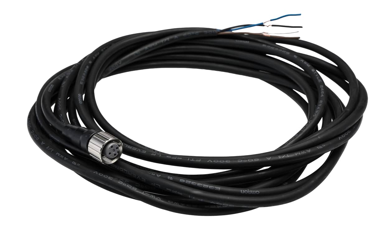 Omron XS2F-M12PVC4S5M, Straight Female M12 to Unterminated Sensor Cable, 5m