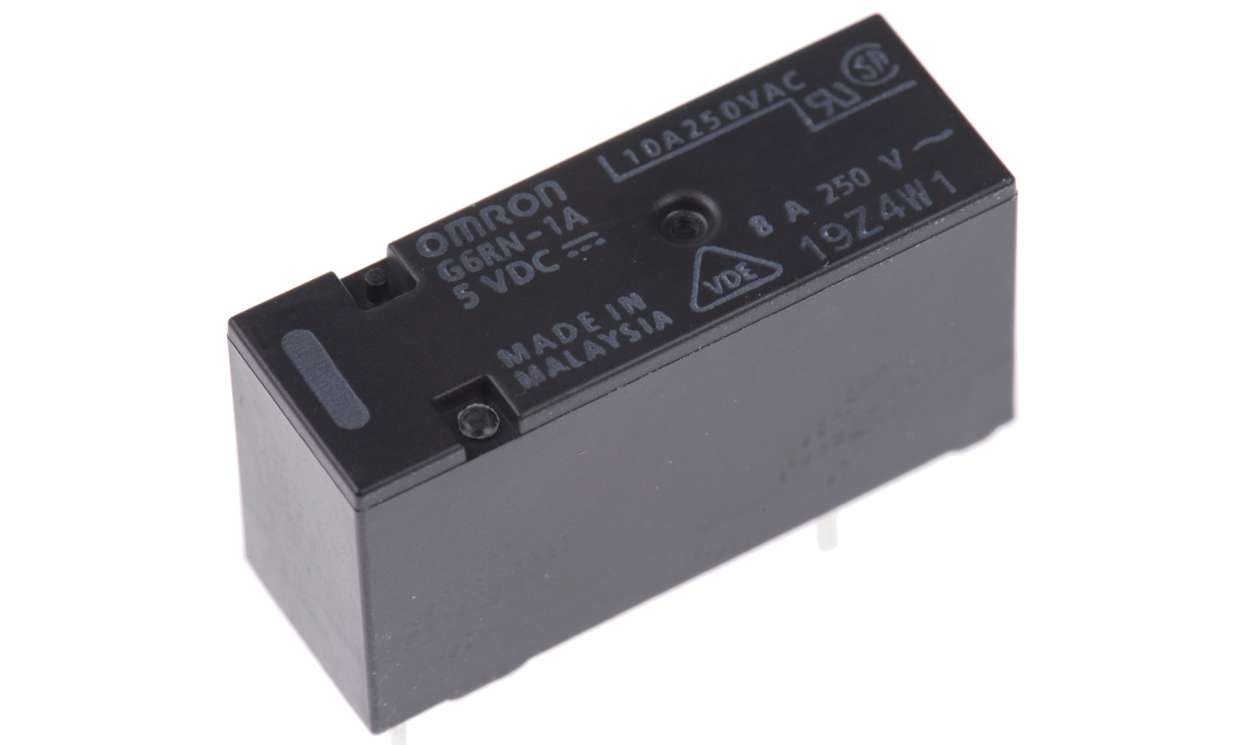 Omron G6RN-1A 5DC, PCB Mount Power Relay, 5V dc Coil, 8A Switching Current, SPST - generaltechuae