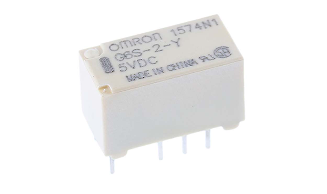 Omron G6S-2-Y DC5, PCB Mount Signal Relay, 5V dc Coil, 2A Switching Current, DPDT