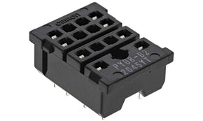 Omron PY08-02, MY2 14 Pin 250 V ac DIN Rail Relay Socket, for use with MY2IN, MY2IN1, MY2IN1-D2, MY2IN-CR, MY2IN-D2, MY2N,