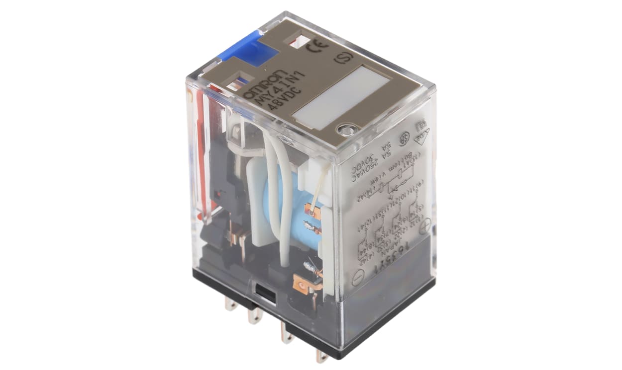 Omron MY4IN1 48VDC (S), Plug In Power Relay, 48V dc Coil, 5A Switching Current, 4PDT