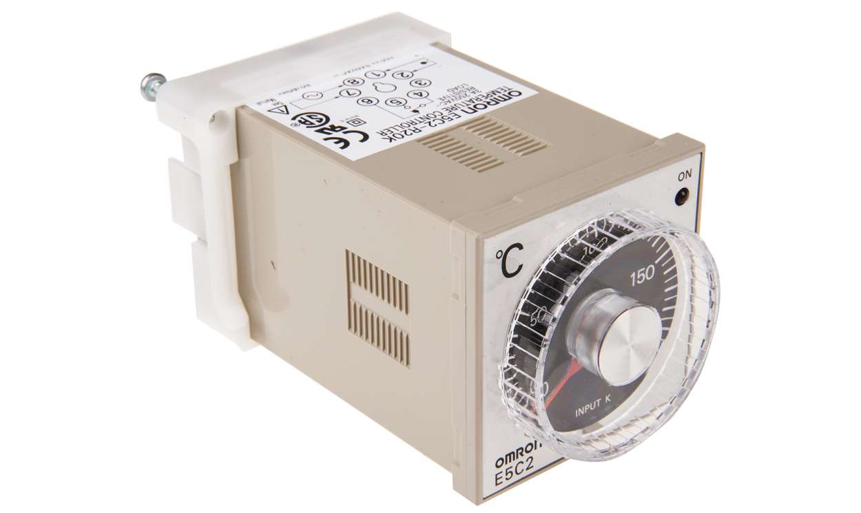Omron E5C2-R20K 100-240VAC 0-200, E5C2 Panel Mount, Din-Rail Removable Socket On/Off Temperature Controller, 48 x 48mm Relay, 100 → 240 V ac Supply - generaltechuae