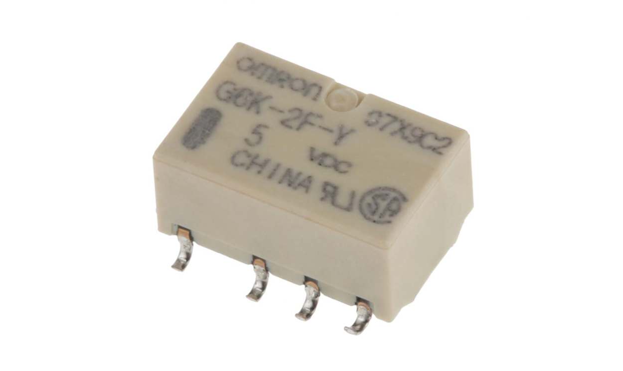 Omron G6K-2F-Y DC5, Surface Mount Signal Relay, 5V dc Coil, 1A Switching Current, DPDT