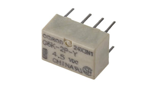 Omron G6K-2P-Y 4.5DC, PCB Mount Signal Relay, 4.5V dc Coil, 1A Switching Current, DPDT