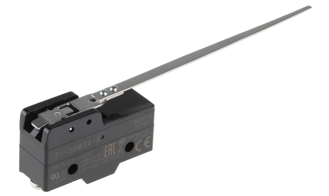 Omron Z-15HW24-B, Z Series Lever Limit Switch, NO/NC, IP00, SPDT, 500V ac Max, 15A Max