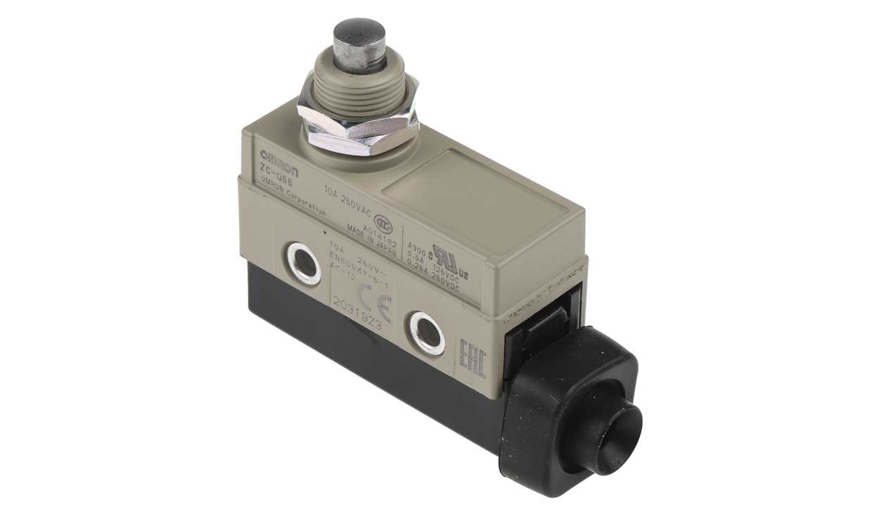 Omron ZC-Q55, ZC Series Plunger Limit Switch, NO/NC, IP67, SPDT, 250V ac Max, 10A Max