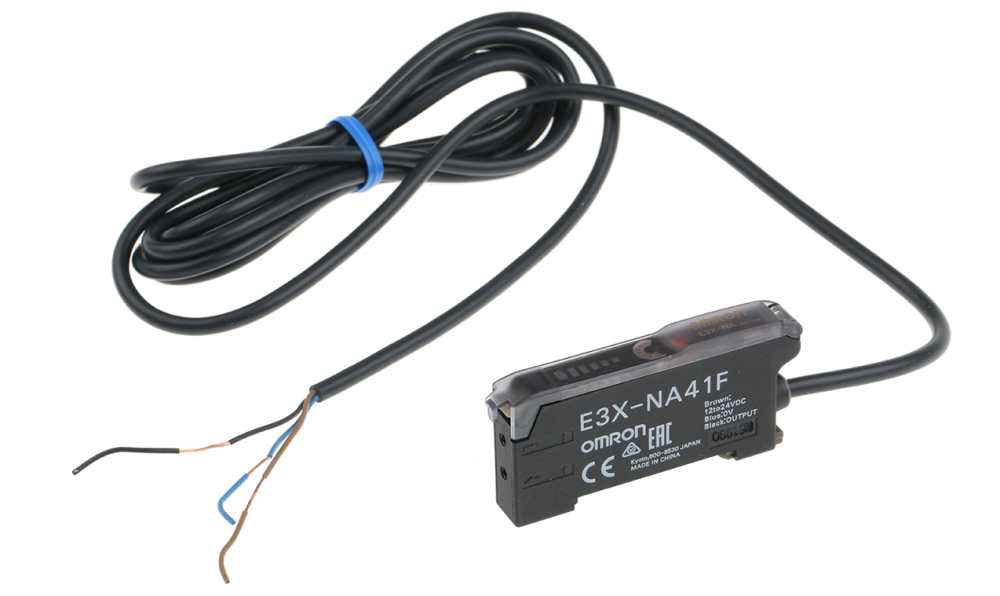 Omron E3X-NA41F 2M, Fibre Optic Sensor, PNP Output, IP50, 12 → 24 V dc