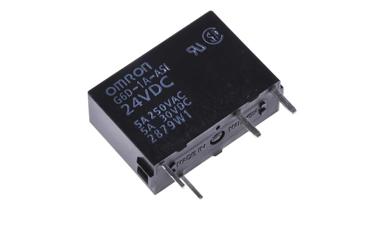 Omron G6D-1A-ASI DC24, PCB Mount Power Relay, 24V dc Coil, 5A Switching Current, SPST - generaltechuae