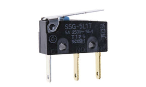 Omron SSG-5L1T, Hinge Lever Subminiature Micro Switch, Tab Terminal, 5 A @ 125 V ac, SPDT, IP40