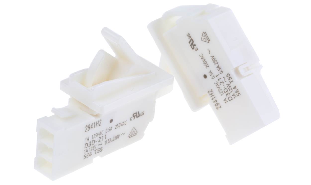 Omron D3D-211, Door Micro Switch, Lever, SPDT 500 mA V ac @ 250 IP40, -30 → +60°C