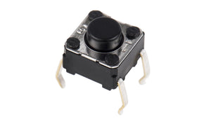 Omron B3F-1020, Black Plunger Tactile Switch, SPST 50 mA @ 24 V dc 0.9mm Through Hole