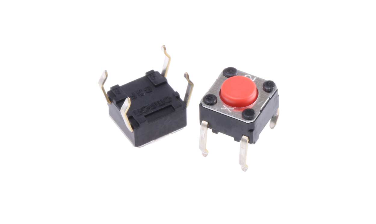 Omron B3F-1006, Plunger Tactile Switch, SPST 50 mA @ 24 V dc 0.9mm Through Hole