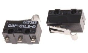 Omron D2F-01L3-D, Simulated Roller Lever Micro Switch, Solder Terminal, 100 mA @ 30 V dc, SPDT, IP40