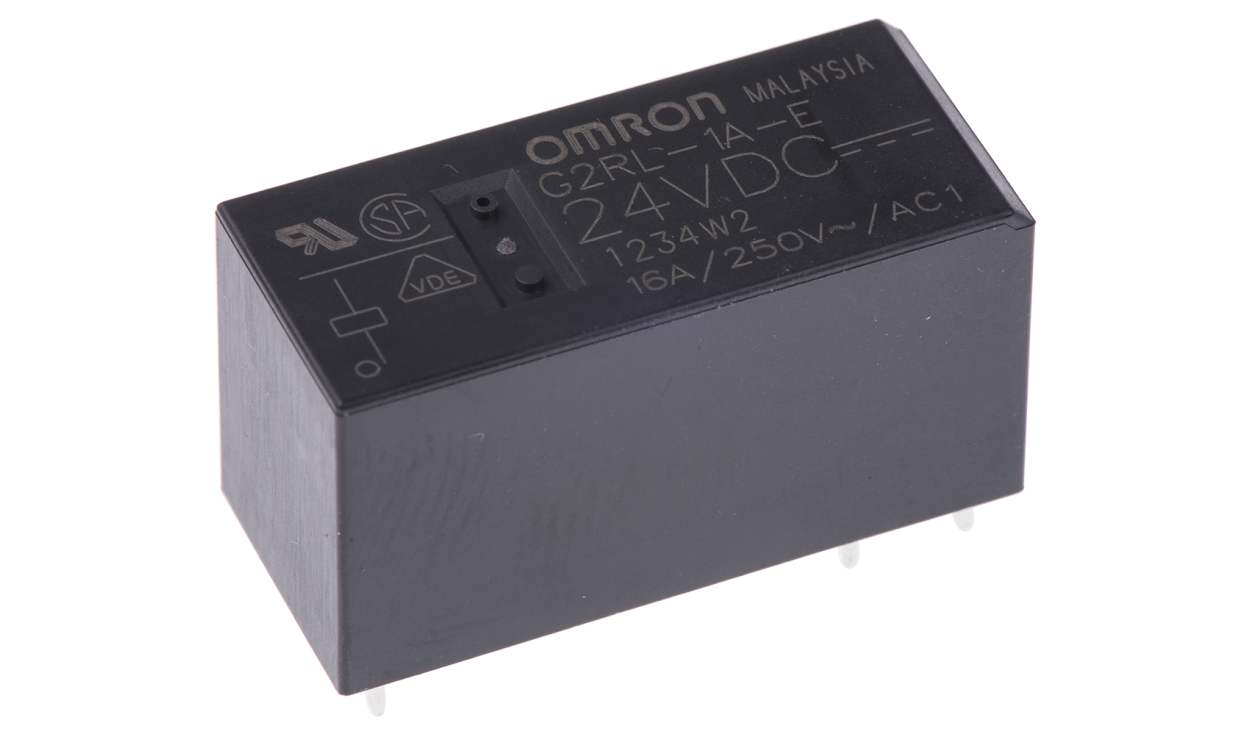 Omron G2RL-1A-E DC24, PCB Mount Power Relay, 24V dc Coil, 16A Switching Current, SPST - generaltechuae