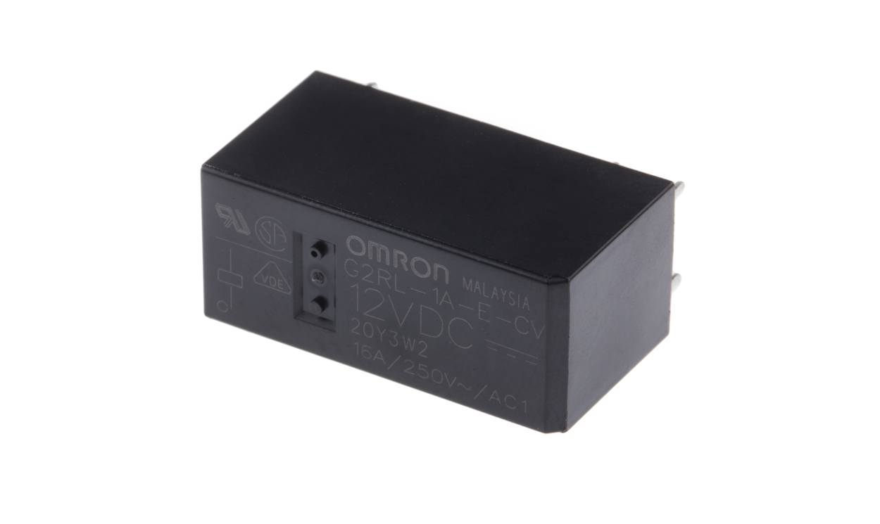 Omron G2RL-1A-E-CV DC12, PCB Mount Power Relay, 12V dc Coil, 16A Switching Current, SPST