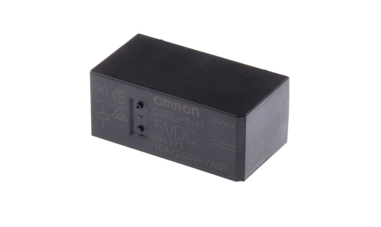 Omron G2RL-1-H DC5, PCB Mount Power Relay, 5V dc Coil, 12A Switching Current, SPDT