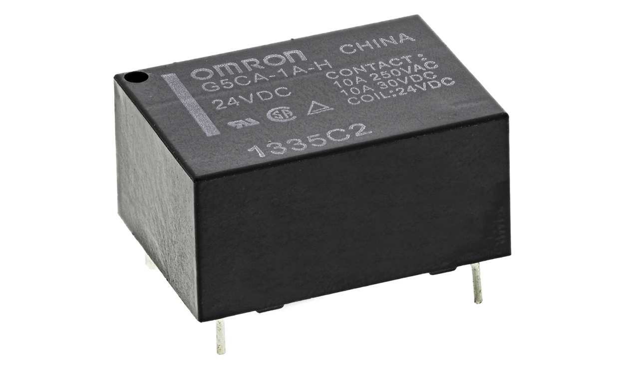 Omron G5CA-1A-H DC24, PCB Mount Power Relay, 24V dc Coil, 10A Switching Current, SPST