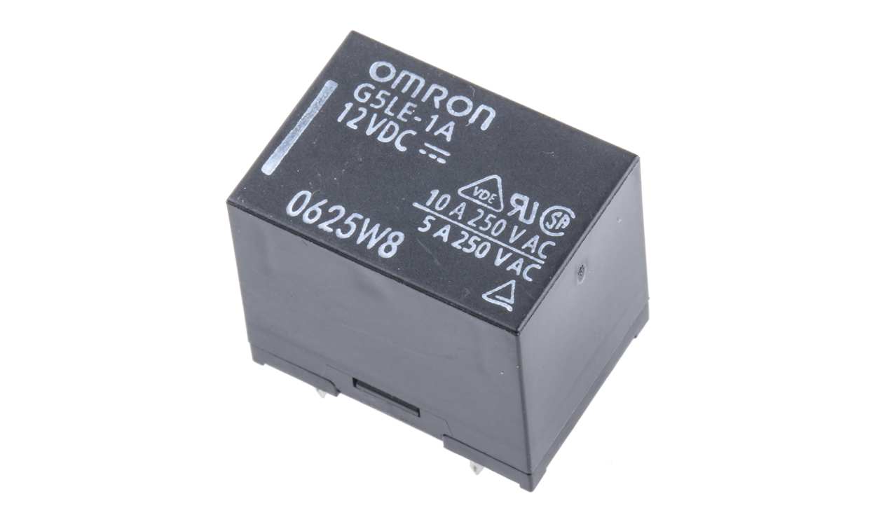 Omron G5LE-1A DC12, PCB Mount Power Relay, 12V dc Coil, 10A Switching Current, SPST - generaltechuae