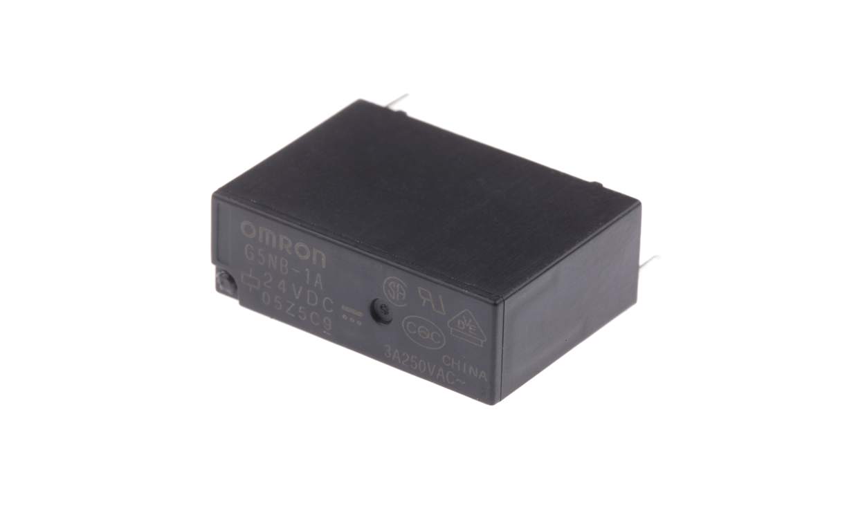 Omron G5NB-1A DC24, PCB Mount Power Relay, 24V dc Coil, 3A Switching Current, SPST