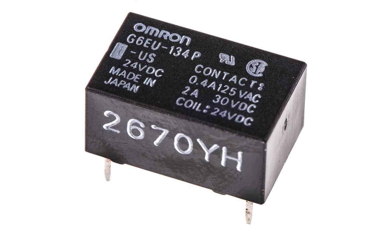 Omron G6EU-134P-US 24DC, PCB Mount Latching Signal Relay, 24V dc Coil, 3A Switching Current, SPDT