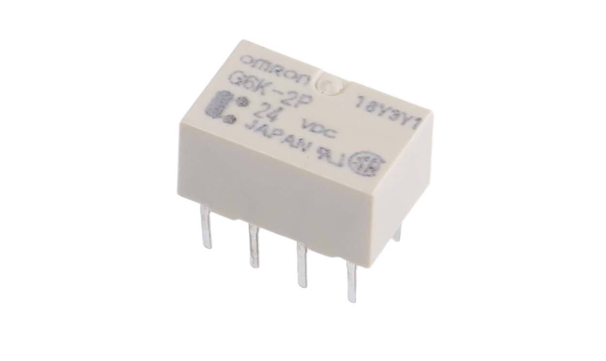 Omron G6K-2P 24DC, PCB Mount Signal Relay, 24V dc Coil, 1A Switching Current, DPDT