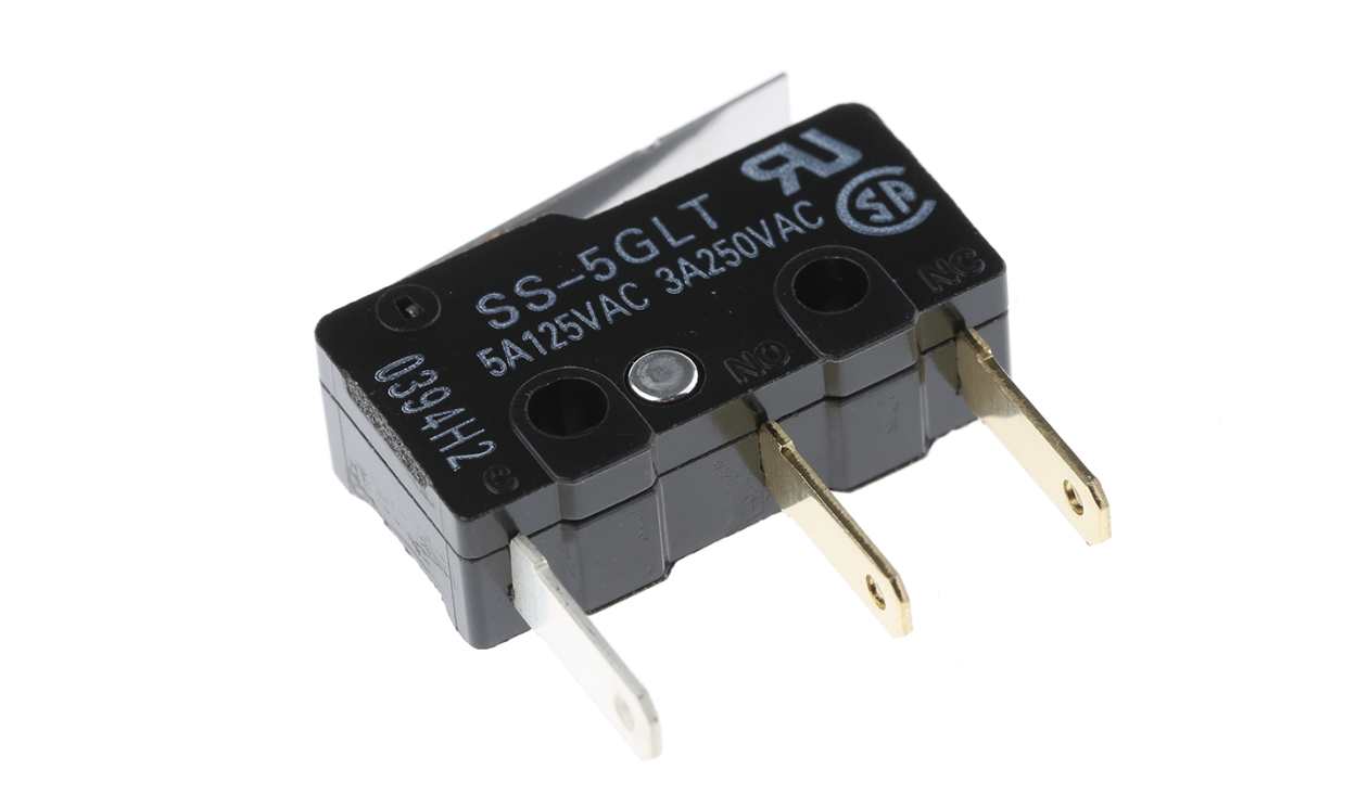 Omron SS-5GLT, Hinge Lever Micro Switch, Tab Terminal, 5 A @ 125 V ac, SPDT, IP40