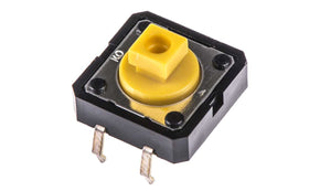 Omron B3F-4055, Yellow Plunger Tactile Switch, SPST 50 mA @ 24 V dc 3mm Through Hole
