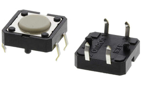 Omron B3F-4000, Ivory Plunger Tactile Switch, SPST 50 mA @ 24 V dc 0.8mm Through Hole