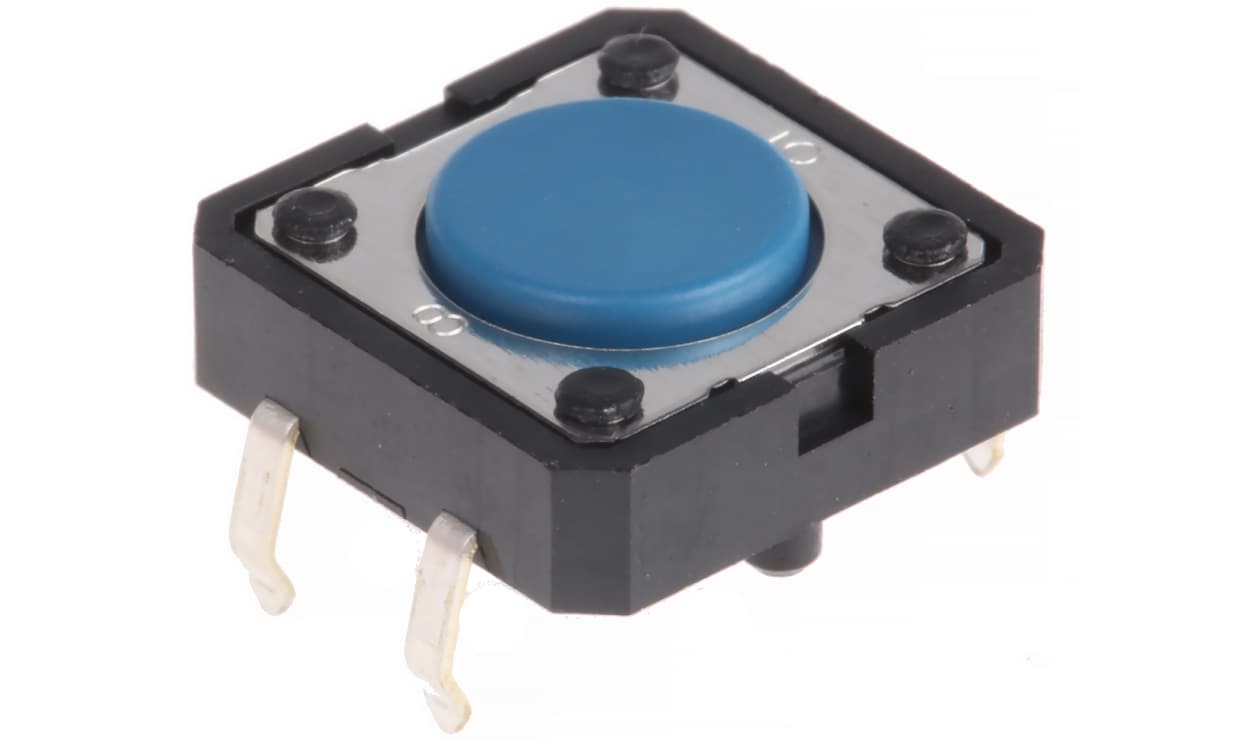 Omron B3F-5000, Blue Plunger Tactile Switch, SPST 50 mA @ 24 V dc 0.8mm Through Hole