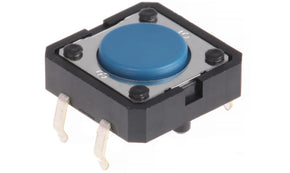 Omron B3F-5000, Blue Plunger Tactile Switch, SPST 50 mA @ 24 V dc 0.8mm Through Hole