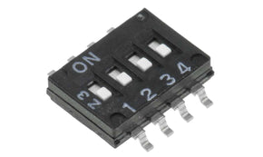 Omron A6H4101, 4 Way Surface Mount DIP Switch 4PST