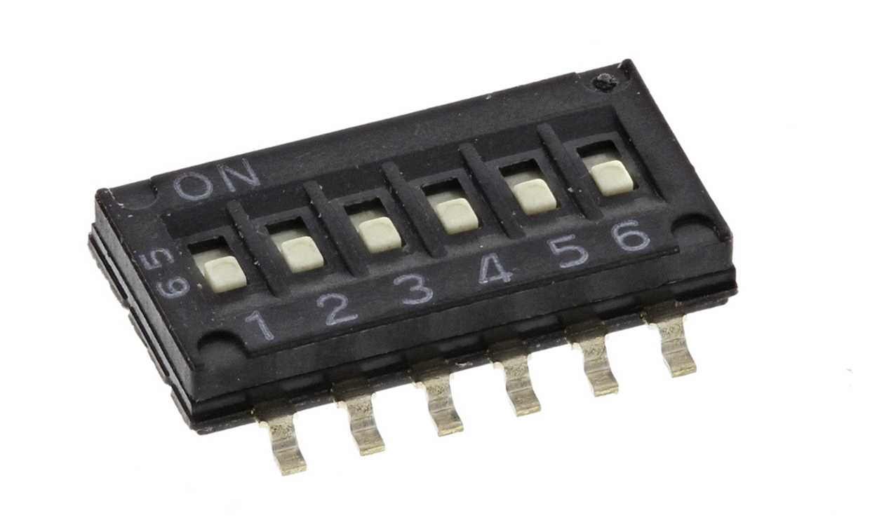 Omron A6H-6101, 6 Way Surface Mount DIP Switch 6P
