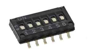 Omron A6H-6101, 6 Way Surface Mount DIP Switch 6P