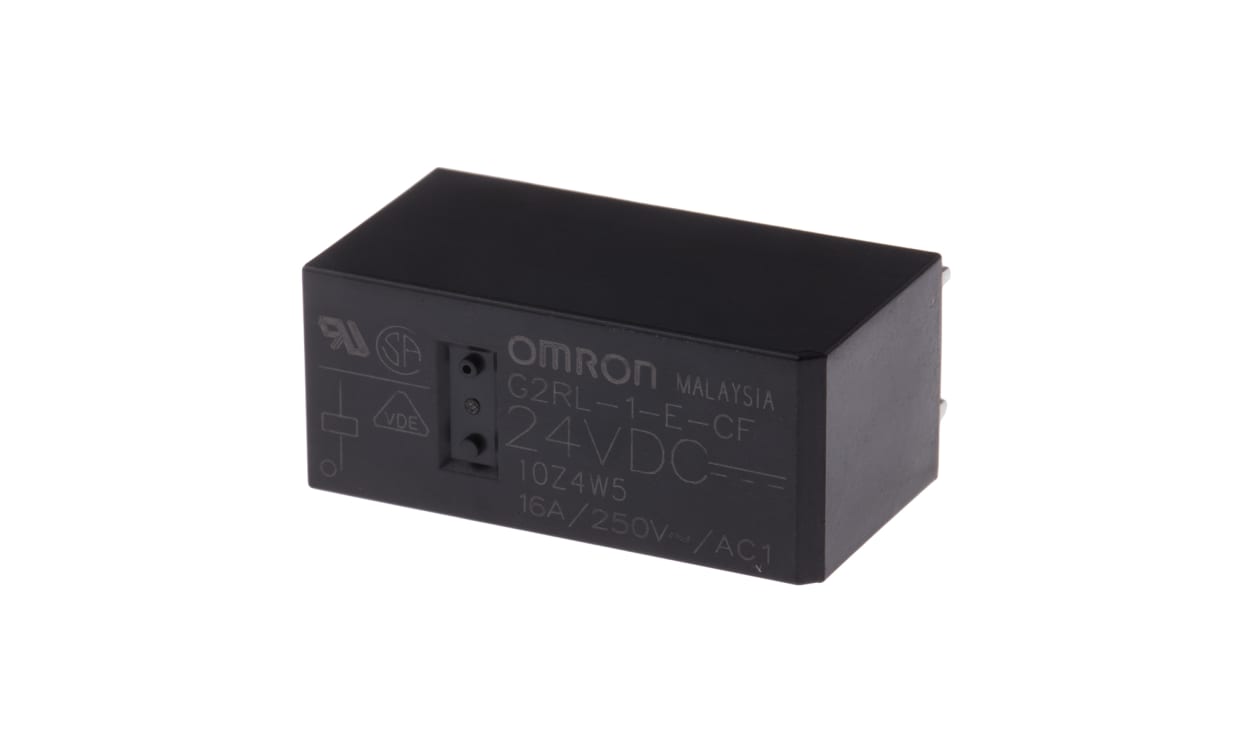 Omron G2RL-1-E-CF DC24, PCB Mount Power Relay, 24V dc Coil, 16A Switching Current, SPDT