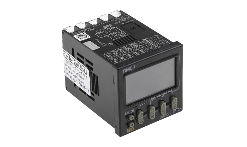 Omron H5CX-AD-N, H5CX Series Panel Mount Timer Relay, 12 → 24V ac/dc, 1-Contact, 0.001 s → 9999h