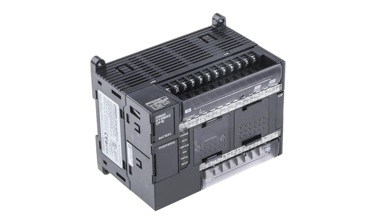 Omron CP1E-NA20DT1-D, CP1E Series PLC CPU for Use with CP1E Series, Transistor Output, 12 (Analogue)-Input, Analogue, Pulse Input - generaltechuae