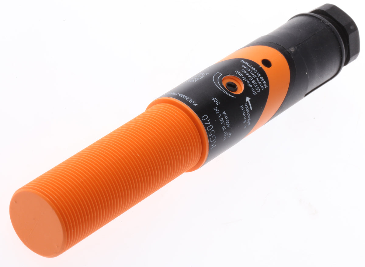 ifm KG5040, Capacitive Threaded Barrel Proximity Sensor, M18, 8 mm Detection, PNP/NPN NO/NC, 10 → 55 V dc