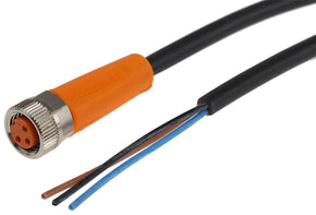 ifm EVC141, Straight Female 3 way M8 to Unterminated Sensor Actuator Cable, 2m