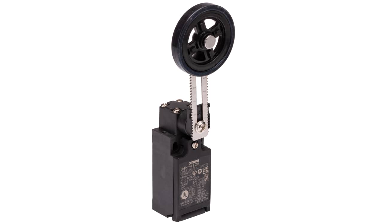 Omron D4N-412H, D4N Series Roller Lever Limit Switch, 1NC/1NO, IP67, DPST, Plastic Housing