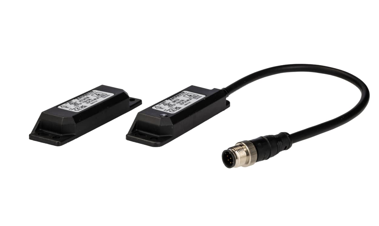 Omron F3S-TGR-NLPC-21-M1J8, F3S-TGR-N_C Series Magnetic Non-Contact Safety Switch, 24V dc, Plastic Housing, NO/2NC, M12