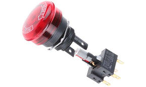 Omron A165E-LS-24D-02, A165E Series Twist Release Illuminated Emergency Stop Push Button, Panel Mount, 16mm Cutout, 2NC, IP65
